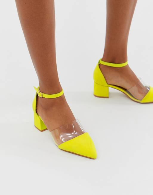 Transparent sales neon heels