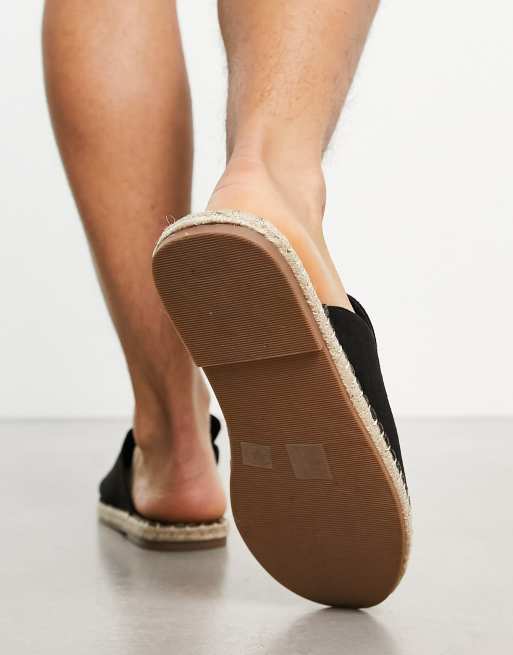 Black best sale espadrille mules