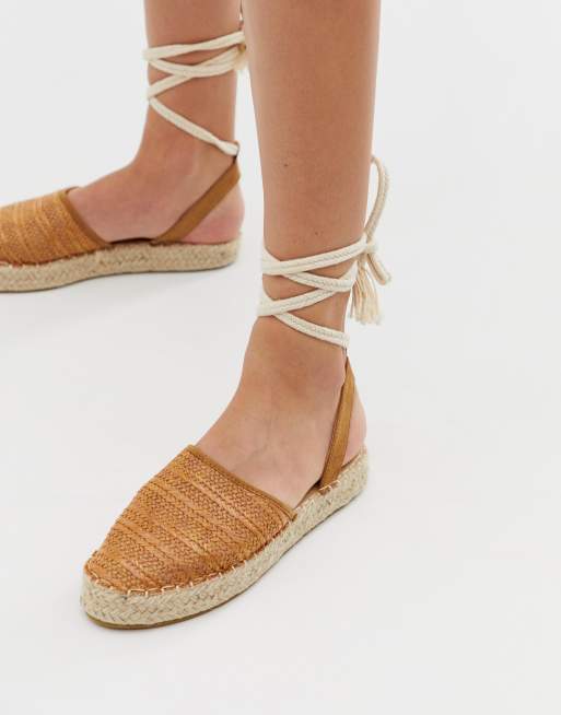 Truffle Collection Woven Tie Leg Espadrilles Asos 9177