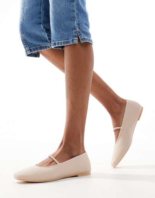 Truffle Collection - Zachte ballerinaschoenen in beige