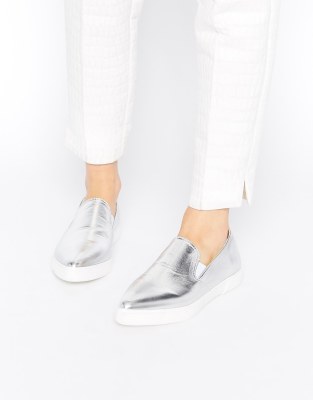 silver plimsolls