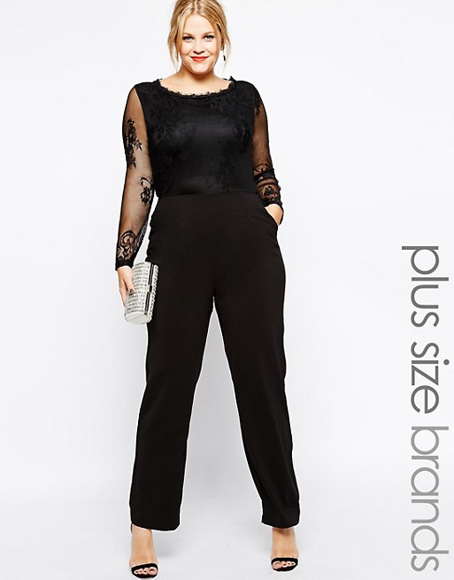 Truly You | Truly You Lace Top Jumpsuit