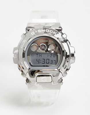 фото Цифровые часы в стиле унисекс с прозрачным ремешком casio g-shock gm-6900scm-1er-прозрачный