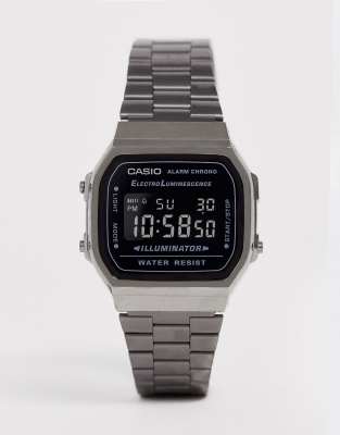 фото Цифровые часы в винтажном стиле casio-серый