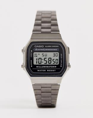 фото Цифровые часы в винтажном стиле casio-серый