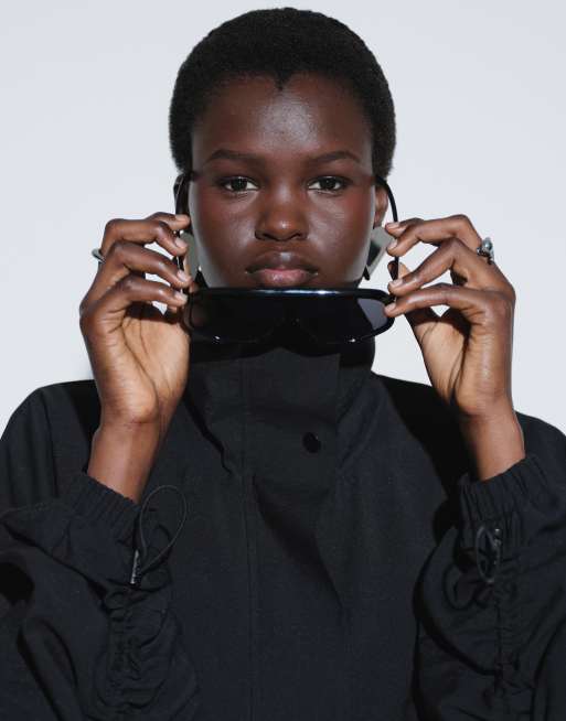 TTYA set soft tracksuit jacket in black, 2 of 4