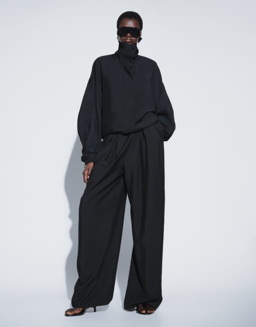 TTYA set soft tracksuit jacket in black, 4 of 4