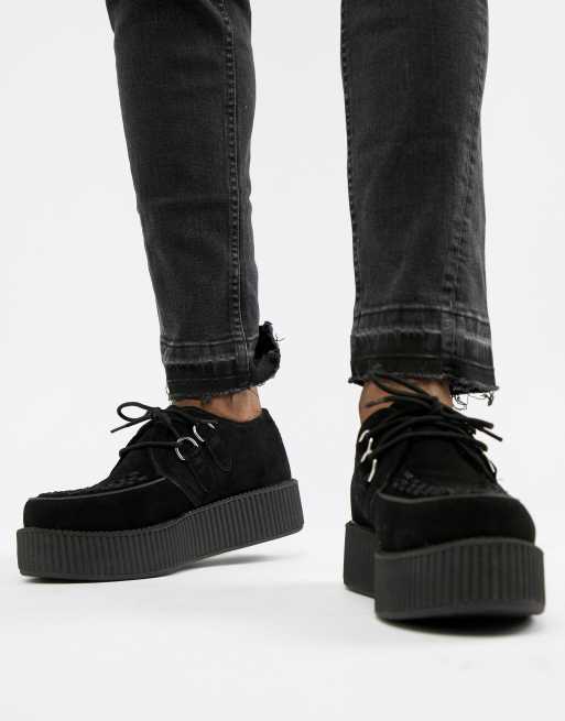 TUK Black Suede Viva Mondo Creeper Shoe