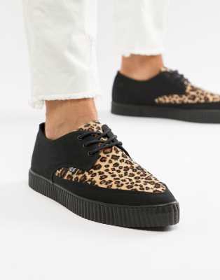 leopard print creepers shoes