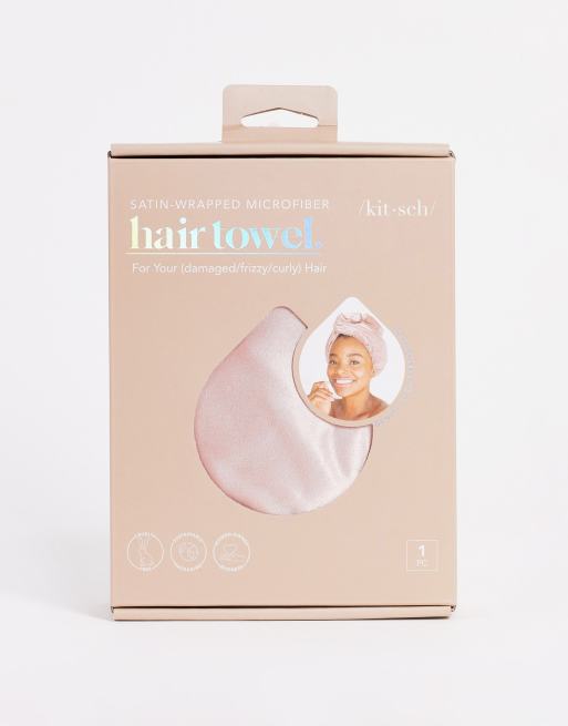 Turbante para el pelo color rubor de satén de Kitsch
