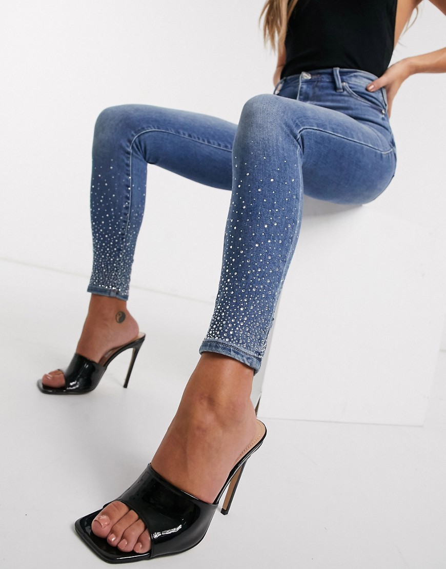 Ture Religion - Skinny jeans in middenblauw