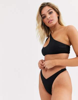 black v cut bikini bottoms