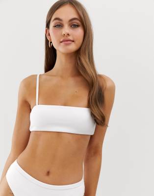 white bandeau swimsuit uk