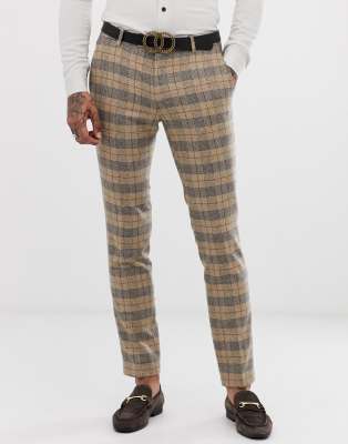 checked trousers mens asos