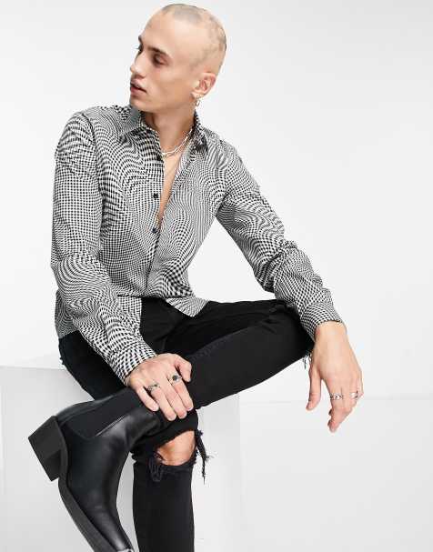 Twisted Tailor amoros check shirt in black - view 1