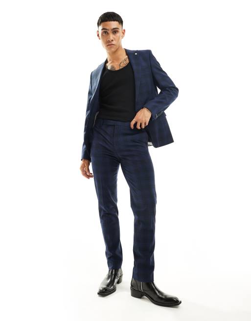 Twisted Tailor Barlow suit pants in navy (part of a set)