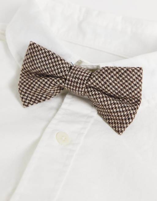 Twisted Tailor bow tie in brown houndstooth, 2 of 4