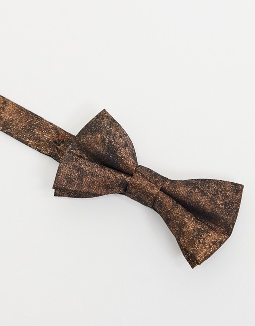 Twisted Tailor bow tie in copper scale print