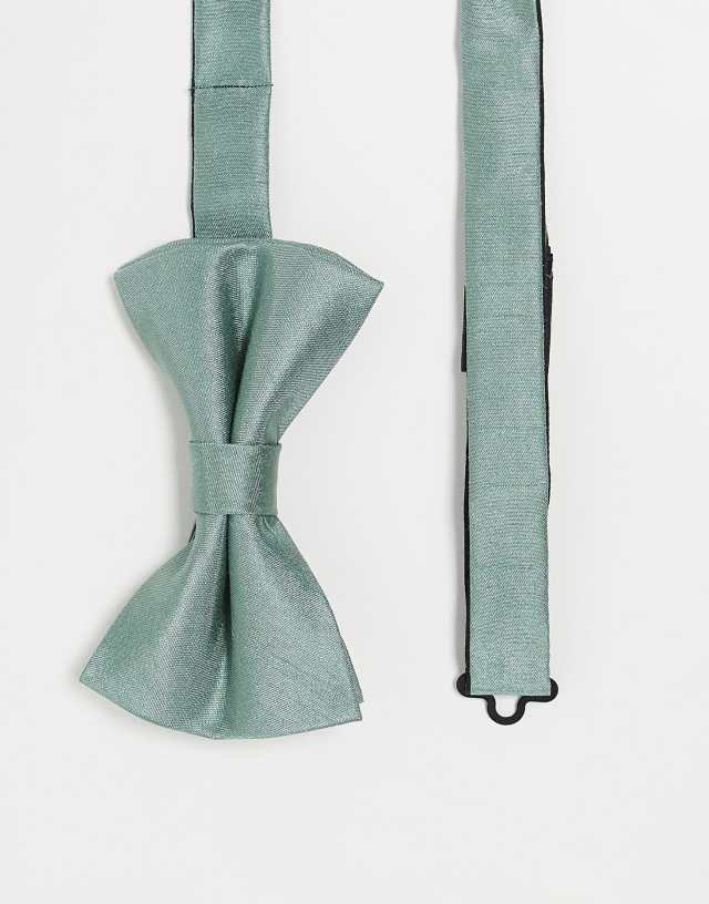 Twisted Tailor bow tie in textured green