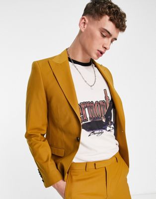Twisted Tailor buscot suit jacket in yellow - ASOS Price Checker