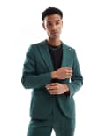 [Twisted Tailor] Twisted Tailor Buscot skinny suit jacket in forest green (part of a set) XS Forest Green