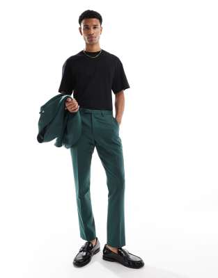 Twisted Tailor Buscot skinny suit trousers in forest green co-ord φωτογραφία