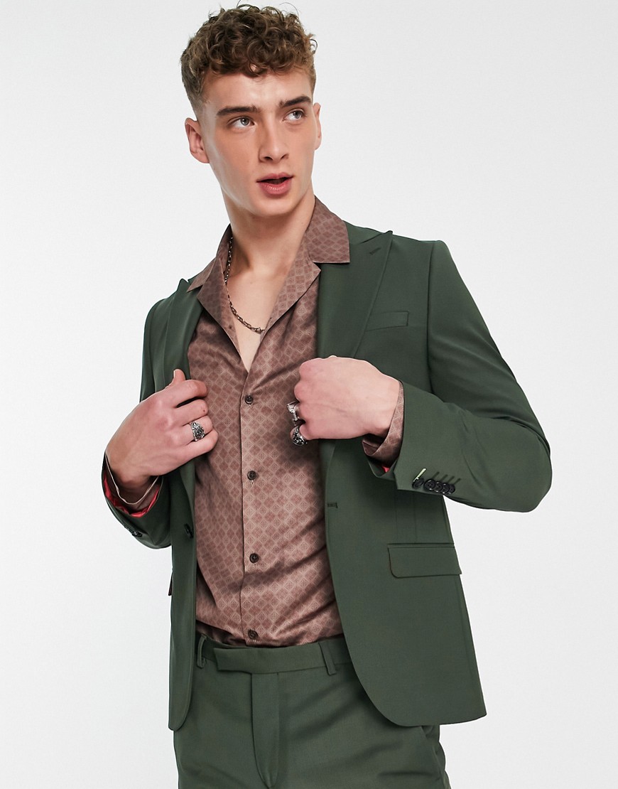 Twisted Tailor buscot suit jacket in green