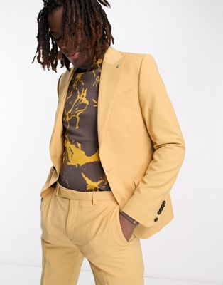 buscot suit jacket in honey yellow