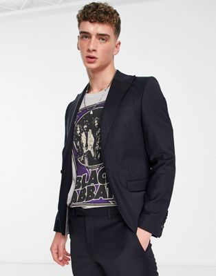 Twisted Tailor buscot suit jacket in navy - ASOS Price Checker