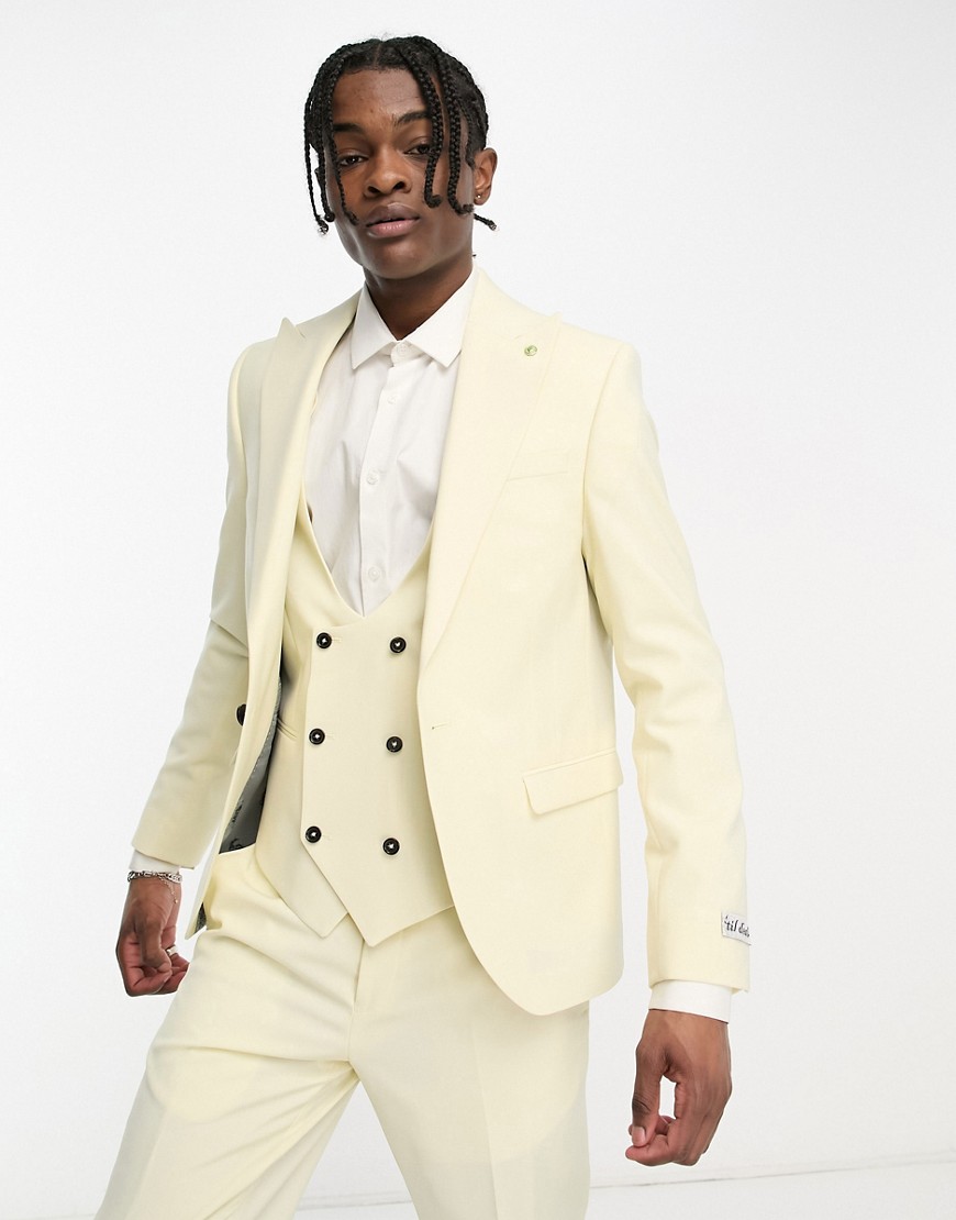 Twisted Tailor buscot suit jacket in off white