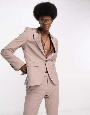 Twisted Tailor Twisted Tailor buscot suit jacket in sand-Neutral