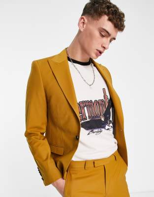 Twisted Tailor Twisted Tailor buscot suit jacket in yellow