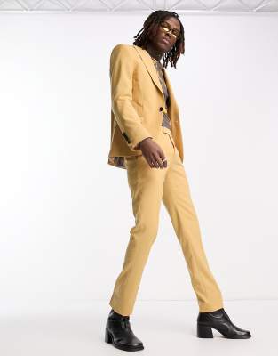Twisted Tailor buscot suit pants in honey yellow