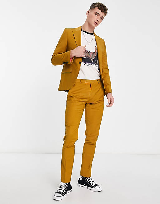 Twisted Tailor buscot suit pants in yellow | ASOS