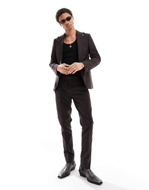 Twisted Tailor buscot suit trousers in brown - view 1