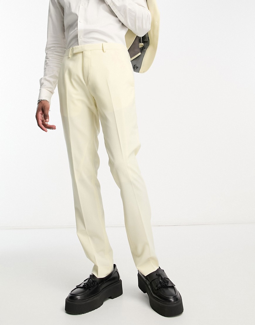 Twisted Tailor buscot suit trousers in off white