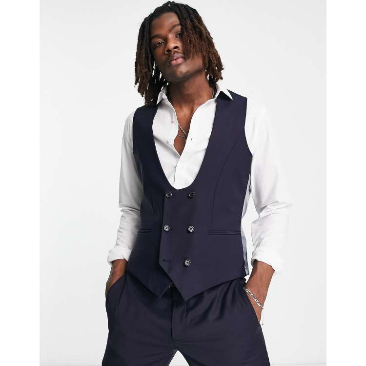 Asos double breasted waistcoat shop