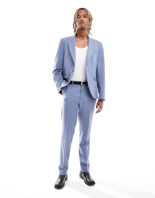 Twisted Tailor Twisted Tailor buscott slim suit trouser in blue