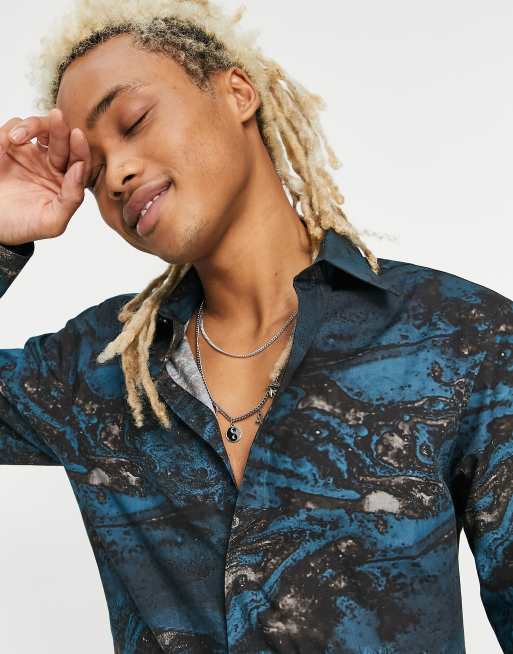 Camicia petrolio top