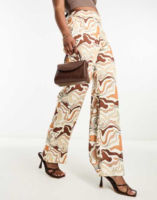 Twisted Tailor camo straight suit trousers in beige