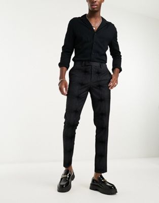carter star suit pants in black
