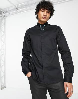 Chemise Homme Twisted Tailor Skinny Anthracite - Taille M, Coton, Neuve Avec étiquettes