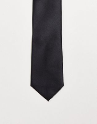 Twisted Tailor tie in black - ASOS Price Checker