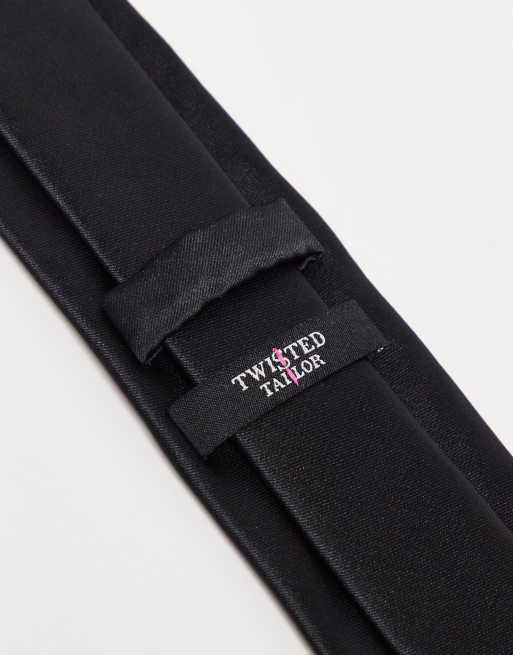 Twisted Tailor - Cravate - Noir, 3 de 4