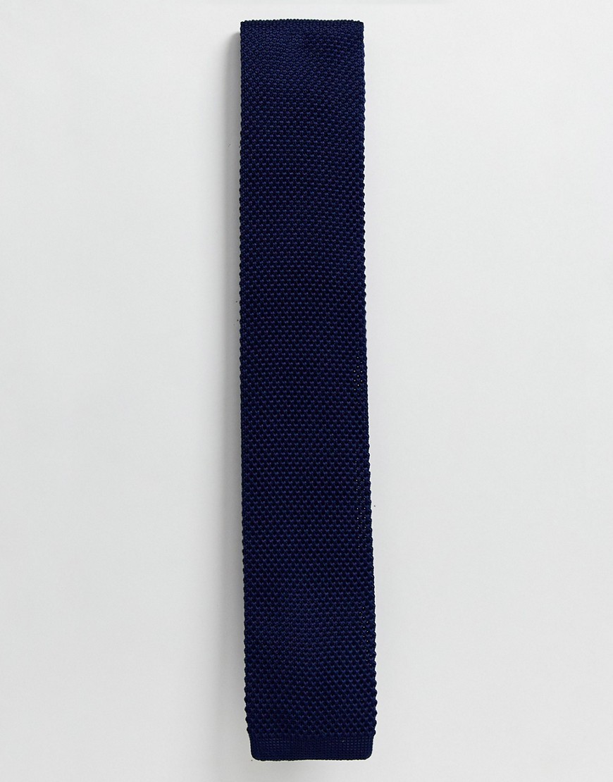 Twisted Tailor - Cravatta lavorata blu navy