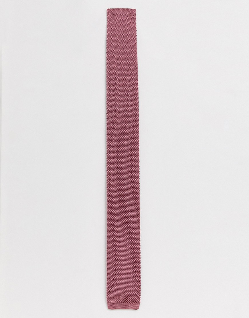 Twisted Tailor - Cravatta lavorata rosa polvere