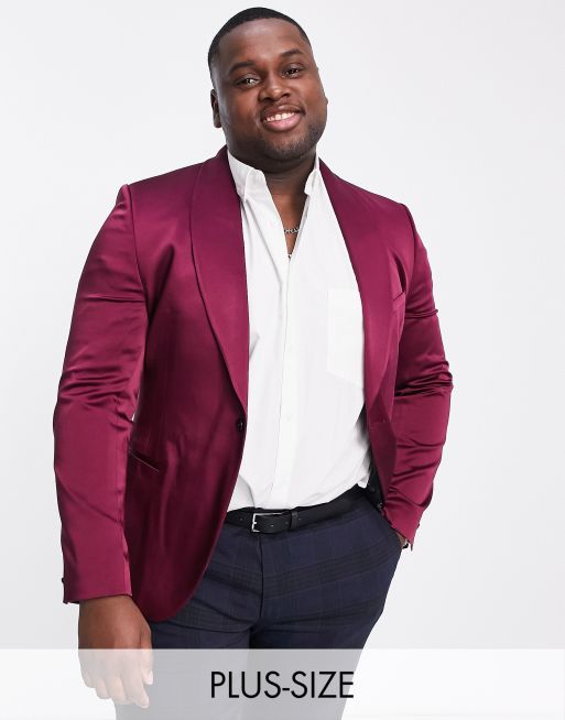 Plus size burgundy store suit