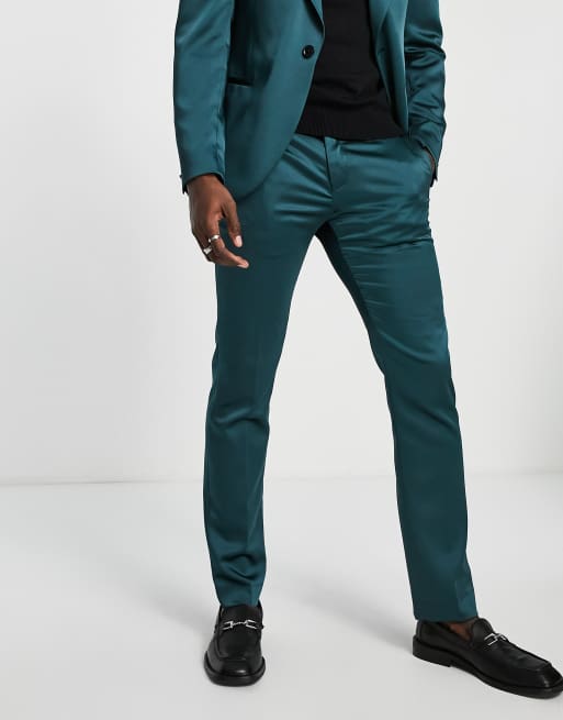 Twisted Tailor Draco skinny suit pants in forest green | ASOS