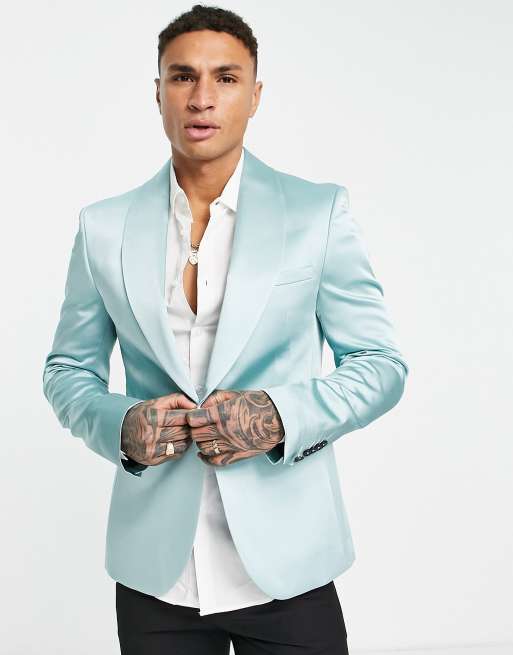 Twisted Tailor draco slim fit suit jacket in mint green | ASOS