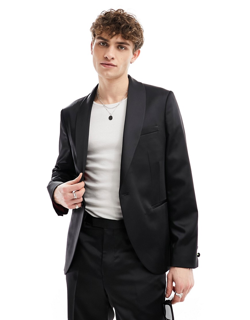 draco suit jacket in black